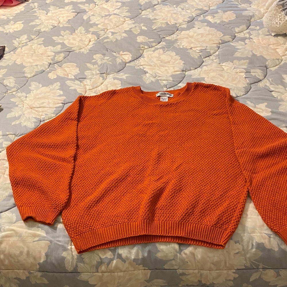Passport Vibrant Orange Crew Neck Sweater